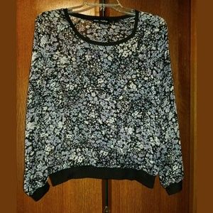 Mason Mackenzie Sheer Floral Blouse Top  Medium